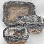 OSŁONKI Z TRAWY I RATTANU PROSTOKĄTNE komplet