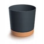 Doniczka z podstawką TUBO PM 20 CM Prosperplast 19,9x19,9x19,6 cm antracyt