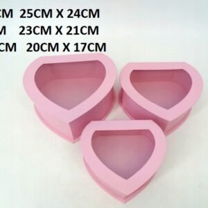 Flowerbox pudełko na kwiaty na prezent w kształcie serca różowy