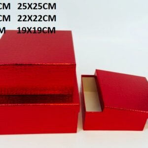 Flowerbox pudełko na kwiaty, na prezent kwadratowy czerwony