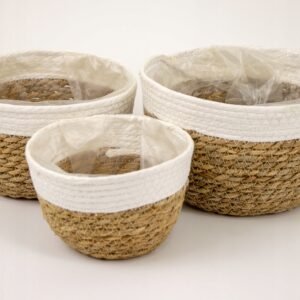 OSŁONKI Z TRAWY MISA Z BIELĄ komplet