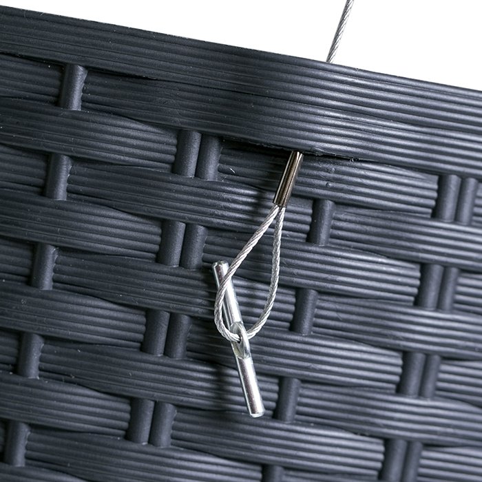 Doniczka Rato 26 do powieszenia Prosperplast 25,6 x 21,9 cm antracyt - obrazek 5