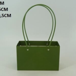 Torebka na kwiaty zielona oliwka 34cm 10 sztuk