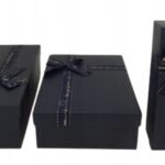 Flower box pudełko prostokąt 3w1 z kokardą