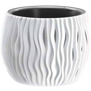 Doniczka Sandy Bowl biały Prosperplast 18 x 18 x 15 cm