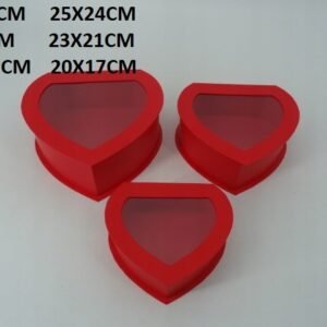 Flowerbox pudełko na kwiaty na prezent w kształcie serca czerwony