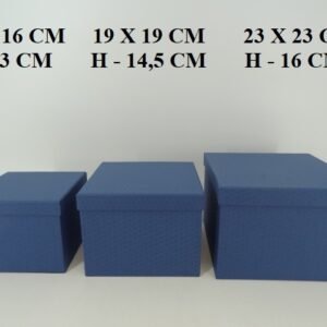 Flowerbox pudełko 3w1 kwadrat niebieski 23x23 cm