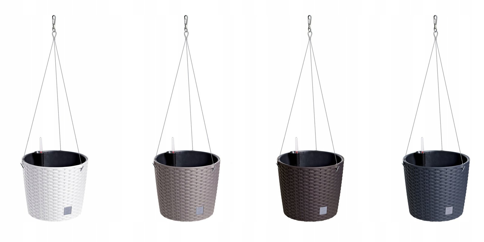 Doniczka Rato 26 do powieszenia Prosperplast 25,6 x 21,9 cm antracyt - obrazek 9