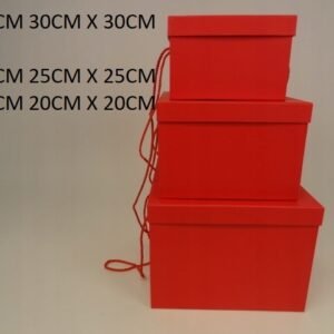 Flowerbox pudełko 3w1 kwadrat czerwony 30x30cm