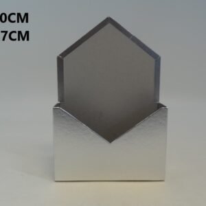 Flowerbox pudełko na kwiaty, prezent koperta srebrna