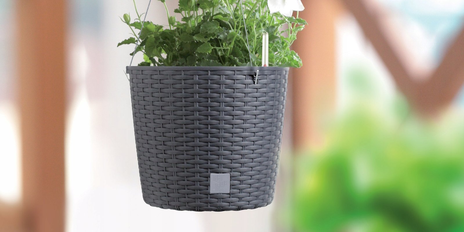 Doniczka Rato 26 do powieszenia Prosperplast 25,6 x 21,9 cm antracyt - obrazek 8