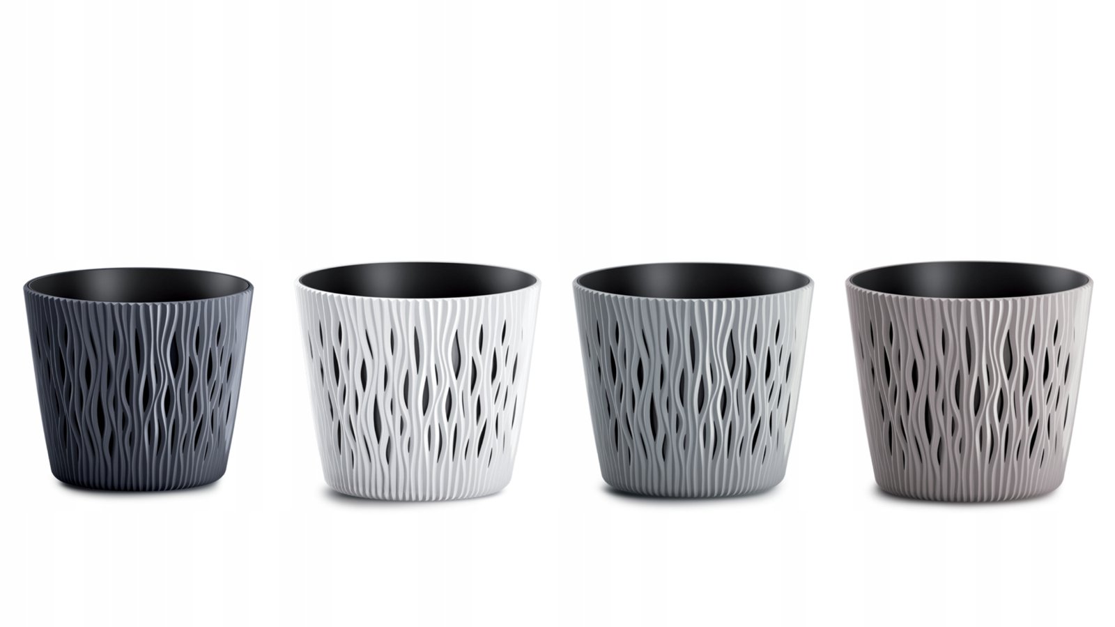 Doniczka Sandy Round fi 22 cm x h 19,2 cm biała - obrazek 6