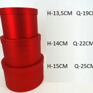 Flowerbox pudełko na kwiaty na prezent czerwone brokatowe