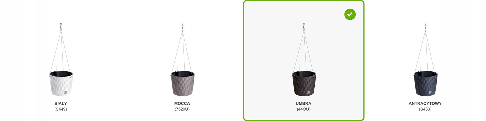 Doniczka Rato 26 do powieszenia Prosperplast 25,6 x 21,9 cm antracyt - obrazek 10