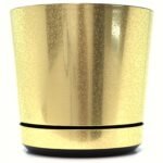 Doniczka Złota koronka Dekor nowoczesna ozdobna 18 cm