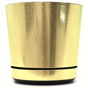 Doniczka Złota koronka Dekor nowoczesna ozdobna 21 cm