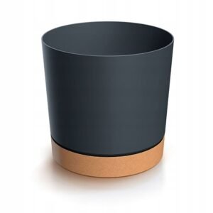 Doniczka z podstawką TUBO PM 30 CM Prosperplast 29,2x29,2x28,3 cm antracyt
