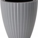 Doniczka Mika 30 platyna szara z wkładem