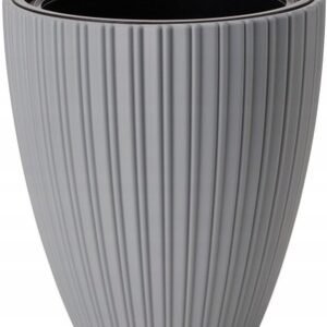 Doniczka Mika 30 platyna szara z wkładem