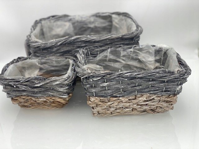 OSŁONKI Z TRAWY I RATTANU PROSTOKĄTNE komplet - obrazek 2