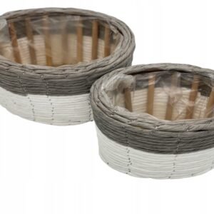 Osłonki owalne komplet 31x23 h 14 cm i 26x18 h 13 cm