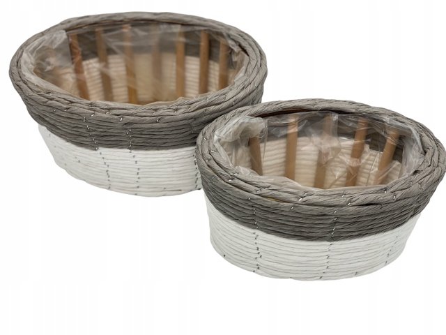 Osłonki owalne komplet 31x23 h 14 cm i 26x18 h 13 cm