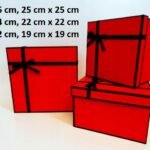 Flowerbox pudełko na kwiaty, na prezent kwadratowe Czerwone