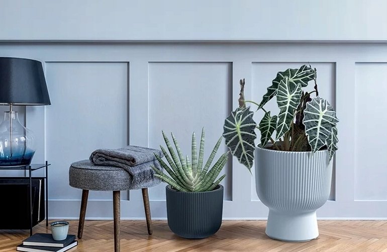 Doniczka z wkładem Milly DBMIG240 średnica 24 cm Biała - obrazek 2