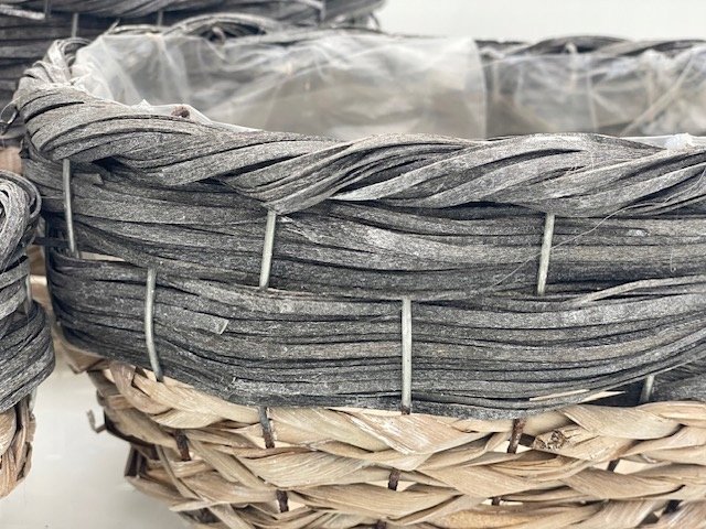 OSŁONKI Z TRAWY I RATTANU OWALNE komplet - obrazek 2