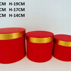 Flowerbox pudełko na kwiaty na prezent 3w1 czerwone