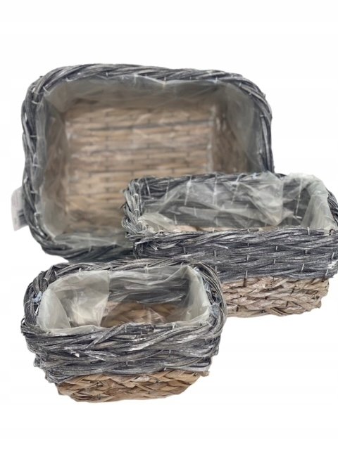 OSŁONKI Z TRAWY I RATTANU PROSTOKĄTNE komplet - obrazek 5