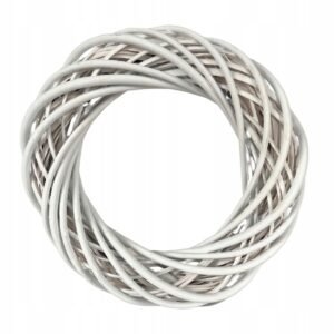 Wianek Wiklinowy Biały Średnica 30 cm do Kompozycji Stroik Dekoracja