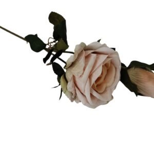 Gałązka Róża 3 D z pąkiem H 70 cm Q 9 cm VIP6348/KL031