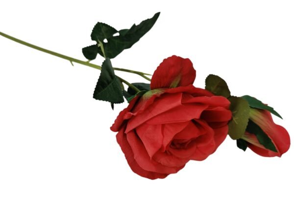 Gałązka Róża 3 D z pąkiem H 70 cm Q 9 cm