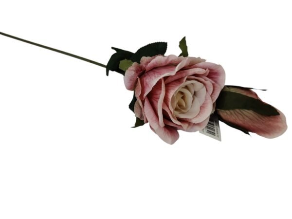 Gałązka Róża 3 D z pąkiem H 70 cm Q 9 cm
