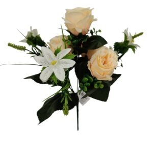 Bukiet Róża H 33 cm 4 róże + dodatki VIP5780