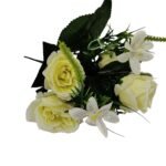 Bukiet Róża H 33 cm 4 róże + dodatki VIP5780