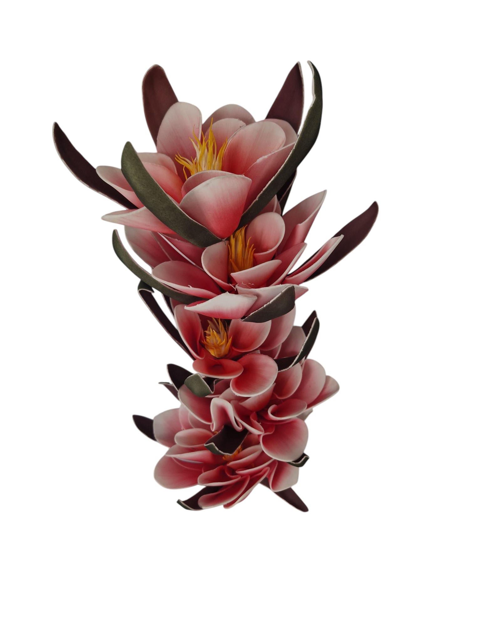 Gałązka Magnolia 5 Kwiatów H 106 cm Kwiat Q 20 cm Pianka - obrazek 2