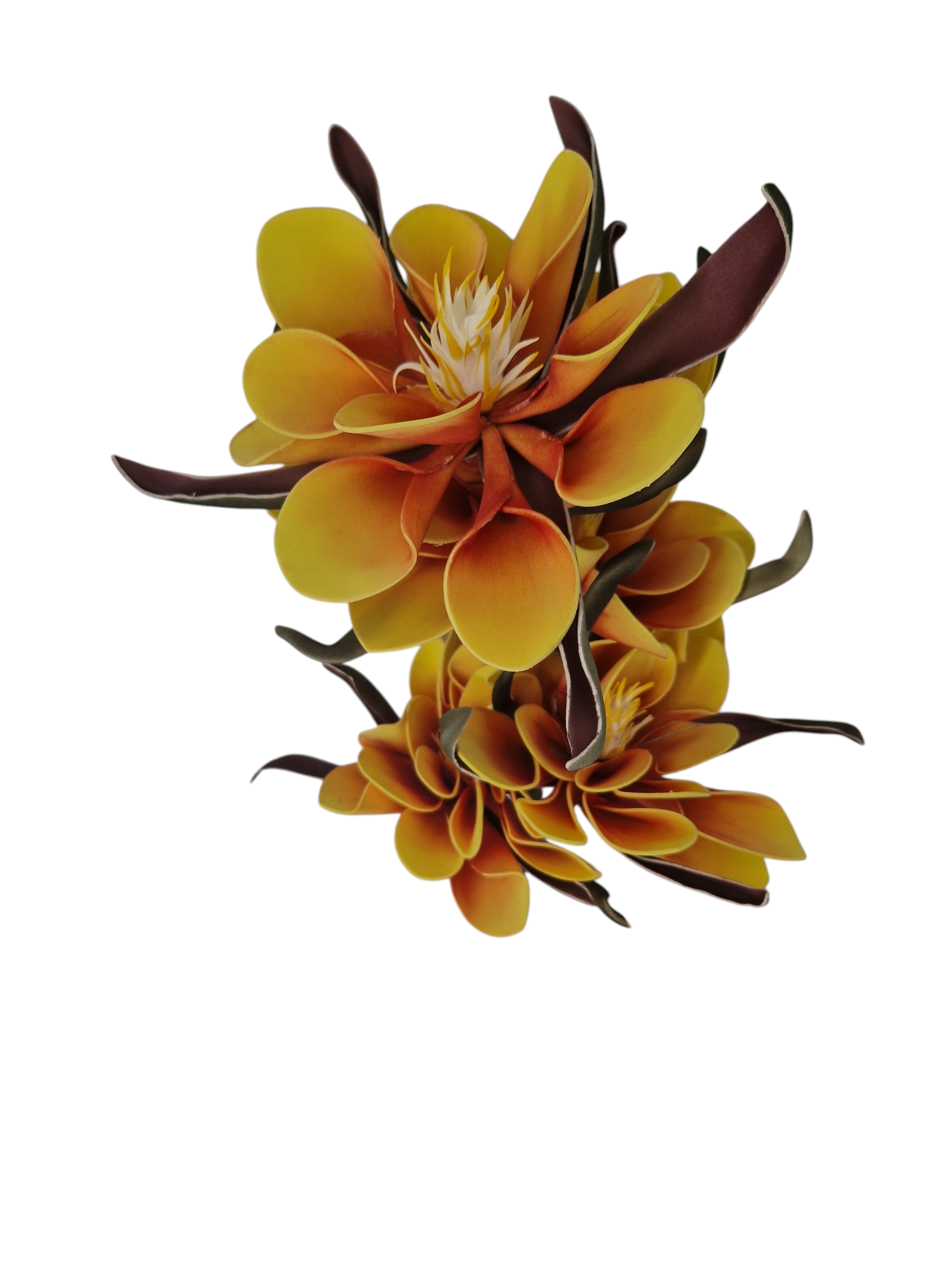Gałązka Magnolia 5 Kwiatów H 106 cm Kwiat Q 20 cm Pianka - obrazek 2