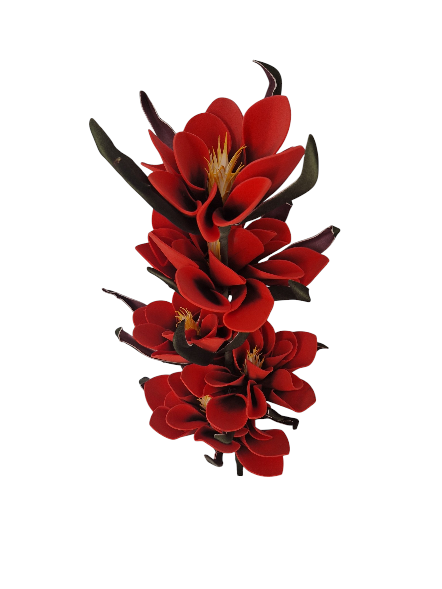 Gałązka Magnolia 5 Kwiatów H 106 cm Kwiat Q 20 cm Pianka - obrazek 2