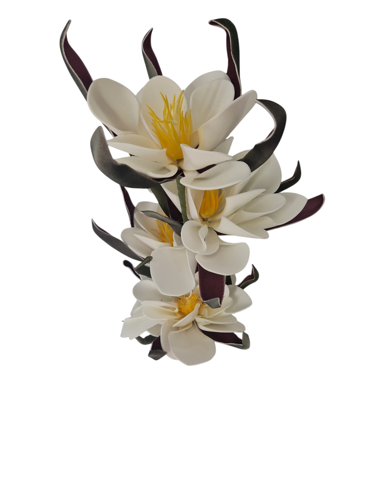 Gałązka Magnolia 5 Kwiatów H 106 cm Kwiat Q 20 cm Pianka - obrazek 3
