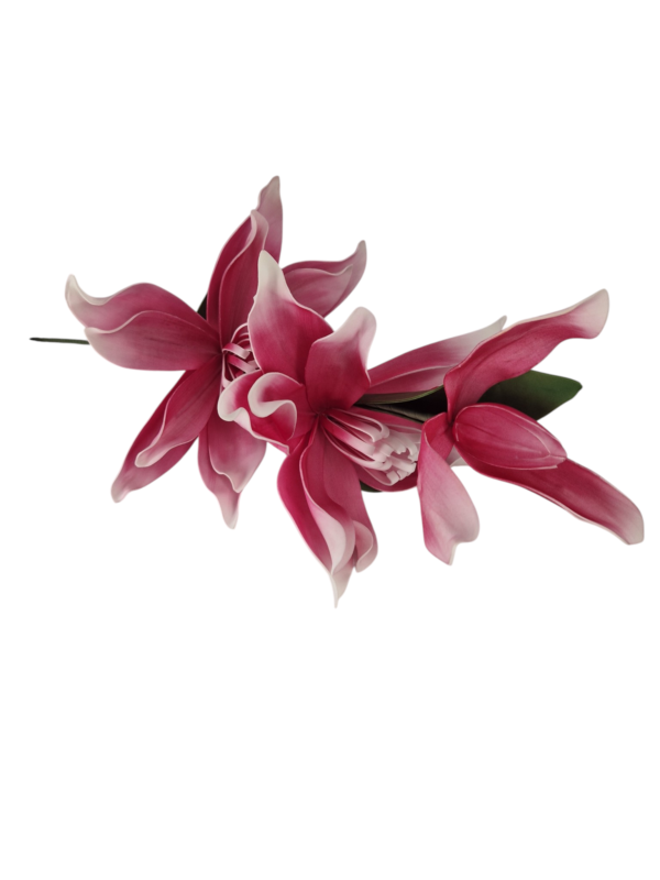 Gałązka Magnolia Pianka H 110 cm 2 Kwiaty + 1 pąk