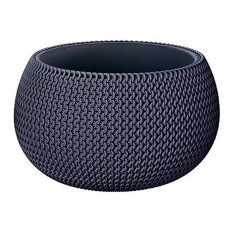 Doniczka fi 29h 19,5 cm splofy bowl antracyt