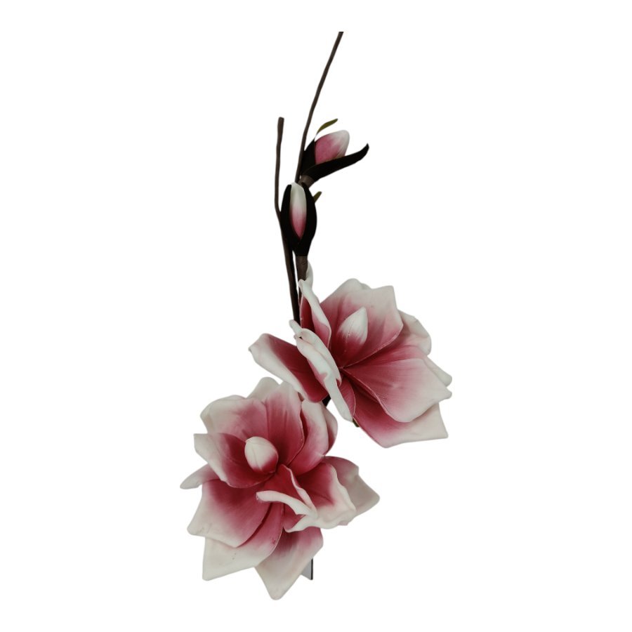 Gałązka Magnolia H 100 cm Kwiat Q 18 cm Pianka