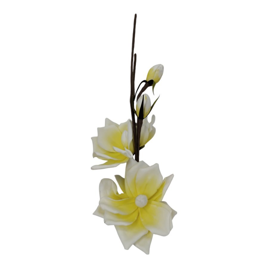 Gałązka Magnolia H 100 cm Kwiat Q 18 cm Pianka