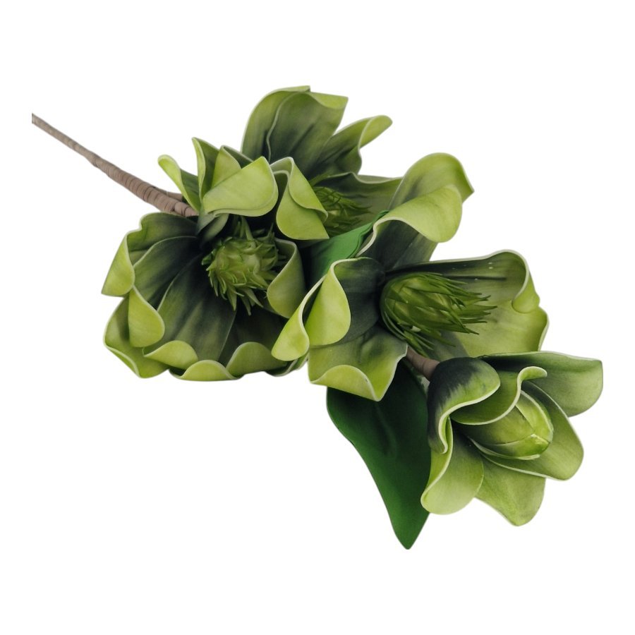 Gałązka Magnolia Pianka H 110 cm 3 Kwiaty + 2 pąki