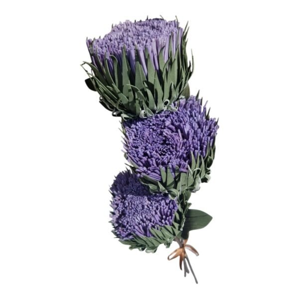 Gałązka Piankowa H 67 cm 3 Kwiaty OR-FL-67-01-PURPLE