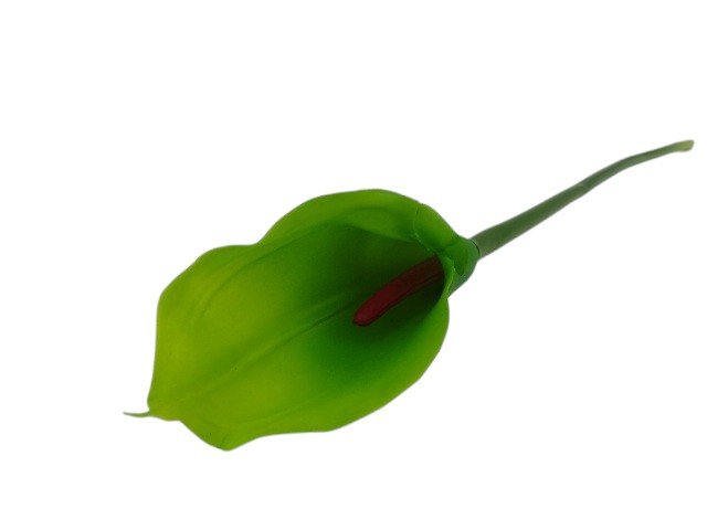 Kalla Kalia gałązka pojedyncza gumowa H 74 cm 12cmx9 cm (wzór 12)