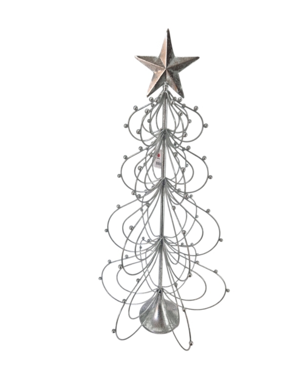 Choinka Metalowa Duża H 92 cm LS25B3156-SILVER
