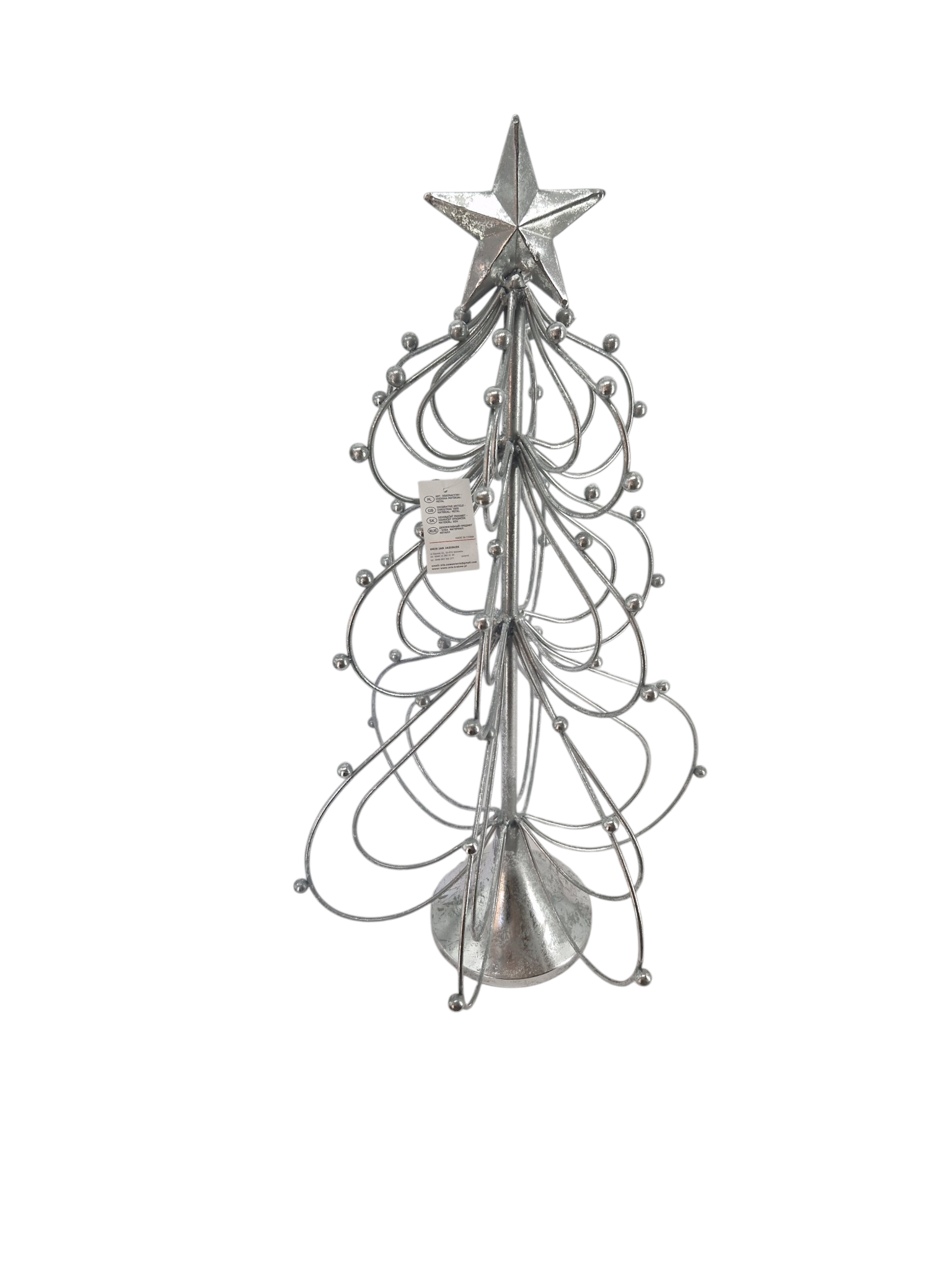 Choinka Metalowa Mała H 65 cm LS25B3156S-SILVER